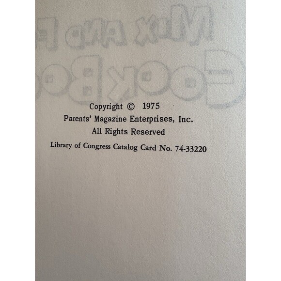 Vintage 1975 Young Children's Mix And Fix Cookbook Parents Magazine Hardcover - Picture 5 of 11